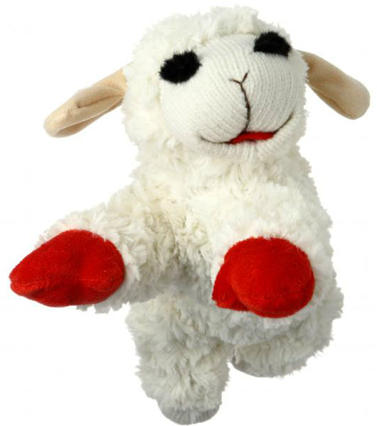 Multipet International 48375 Plush Filled Lamb Chop Dog Toy, 10"