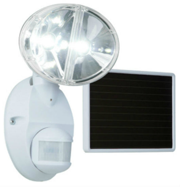 Consumer Products MSLED180W Solar Motion-Activated 180° LED Floodlight, White