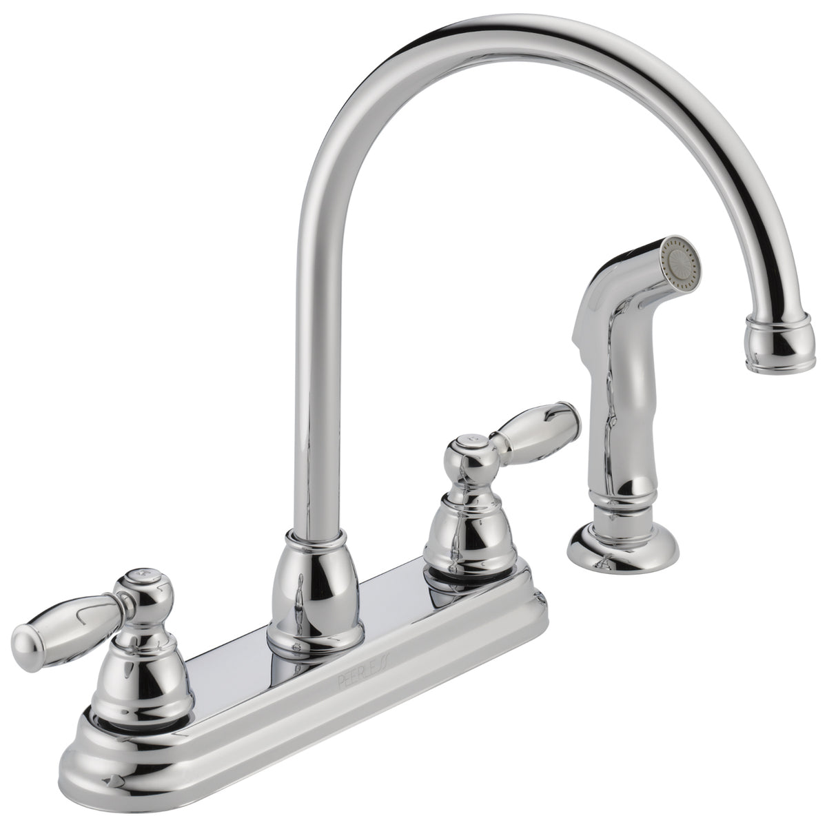 Peerless P299575LF Two Handle Kitchen Sink Faucet, Chrome Finish