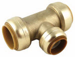 SharkBite® U416LFA Lead-Free Brass Push-Fit Reducing Tee, 1" x 1" x 3/4"