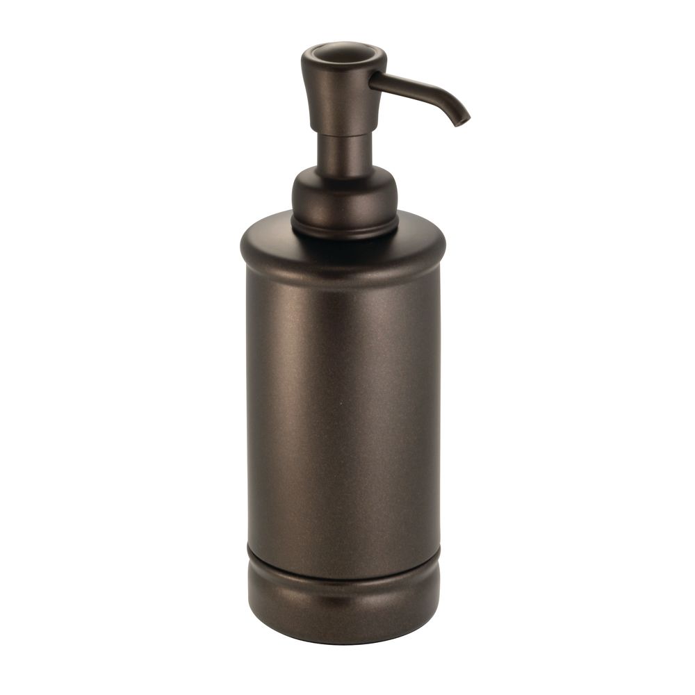 InterDesign® 76385 York Metal Soap Dispenser & Lotion Pump, Bronze, 8 Oz