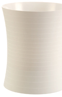 Felli Housewares SHA2TRW Acrylic Waste Basket,White Matte Rubber Finish.