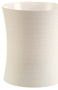 Felli Housewares SHA2TRW Acrylic Waste Basket,White Matte Rubber Finish.