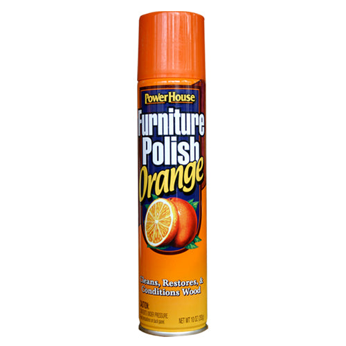 PowerHouse® 90831-4 Furniture Polish Aerosol, 10 Oz, Orange
