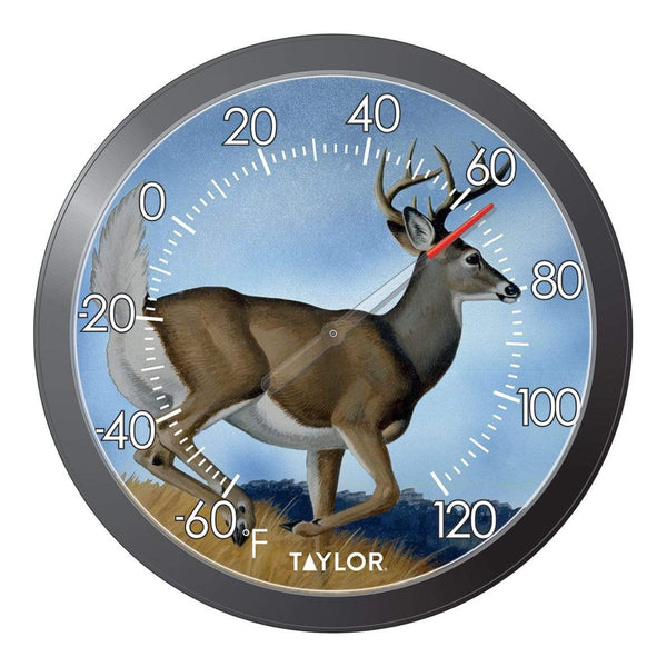 Taylor 6769 White Tail Deer Thermometer, 13.25"