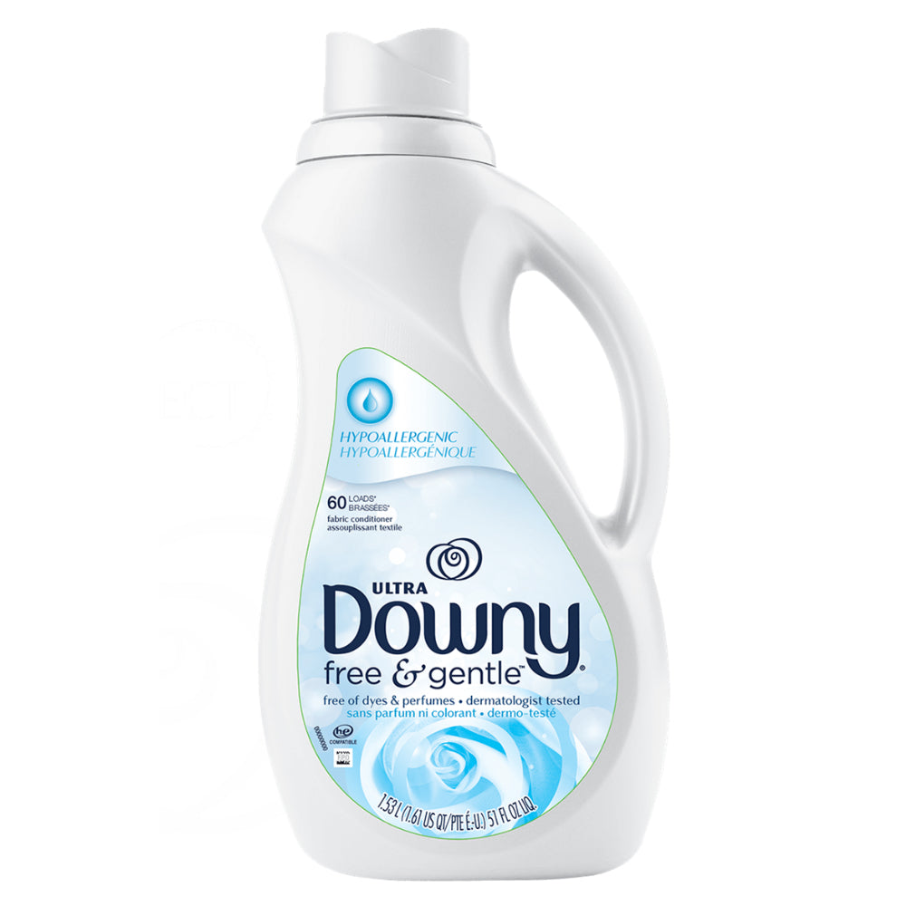 Ultra Downy® 39686 Free & Gentle™ Liquid Fabric Softener, 51 Oz (60 Loads)