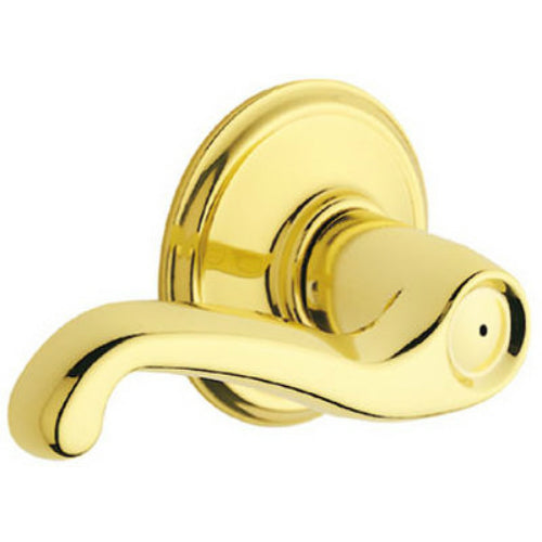 Schlage F51VFLA505 Flair Lever Design Entry Lockset, Bright Brass