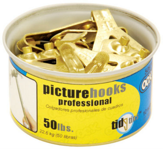 OOK 50674 ReadyNail Conventional Hook Tidy Tin, 50 lbs, 10-Piece