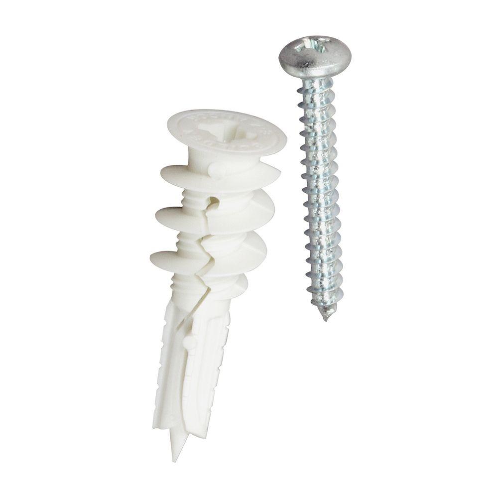 E-Z Ancor® 25350 Twist-N-Lock™ Self Drilling Drywall Anchor, 50 Lb, 50-Pack