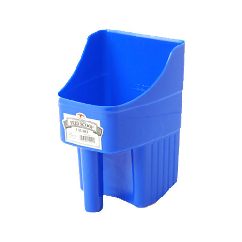 Little Giant 150415 Enclosed Plastic Feed Scoop, 3 Qt, Blue