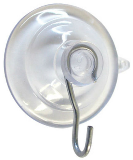 OOK 54404 Plastic Suction Cup, 5 lbs, Large, Clear, 3-Piece