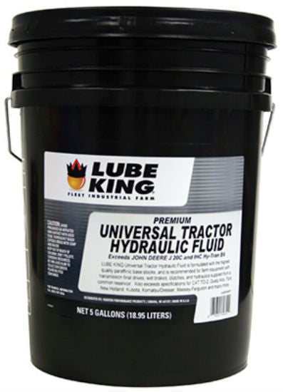 Lube King LU25UN5P Premium Universal Tractor Hydraulic Fluid, 5 Gallon