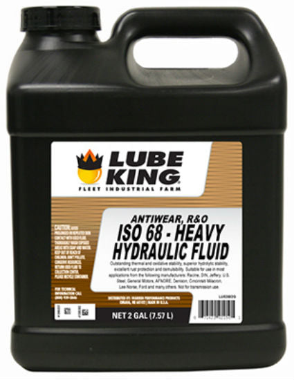 Lube King LU52682G Antiwear Heavy Hydraulic Fluid, AW ISO 68, 2 Gallon