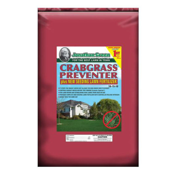 Jonathan Green 10465 Crabgrass Preventer Plus New Seeding Lawn Fertilizer, 15 Lb