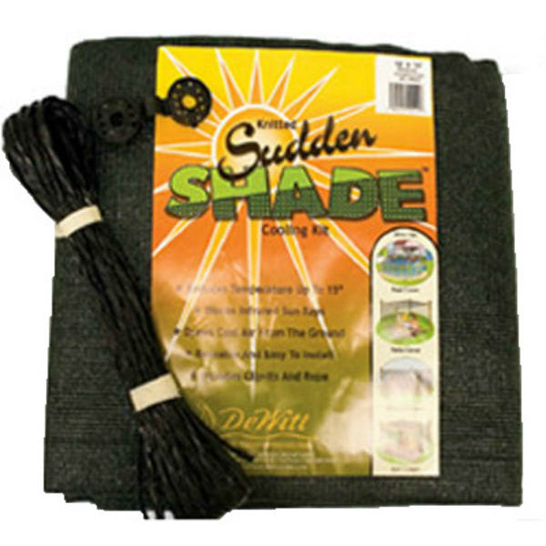 DeWitt® SSR12BLK Knitted Sudden Shade Polyethylene Cooling Kit, 12' x 12', Black