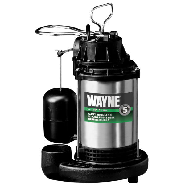 Wayne® CDU980E Cast Iron Submersible Sump Pump with Vertical Switch, 3/4 HP