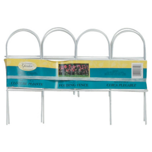 Panacea™ 89319 Arch Folding Fence, White, 10" H x 10' Long