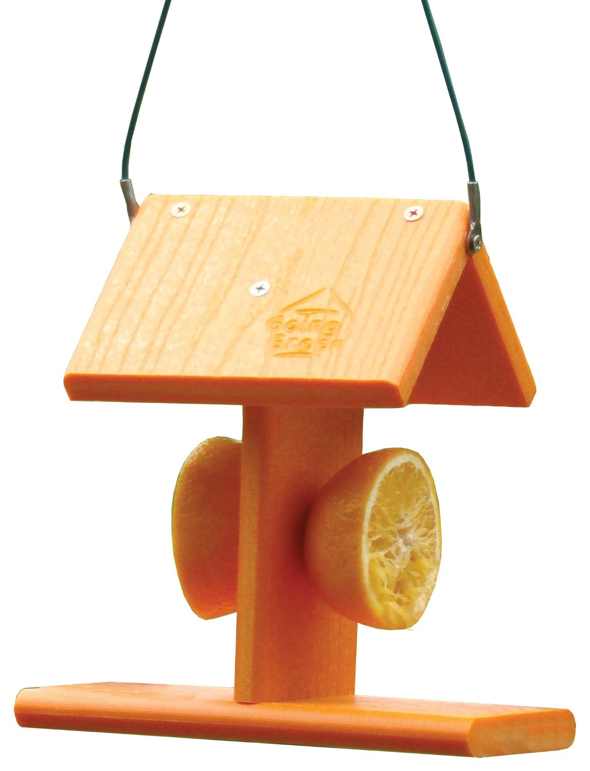 Audubon NAGGO2 Going Green Recycled Oriole Bird Feeder, 2 Orange Halves Capacity