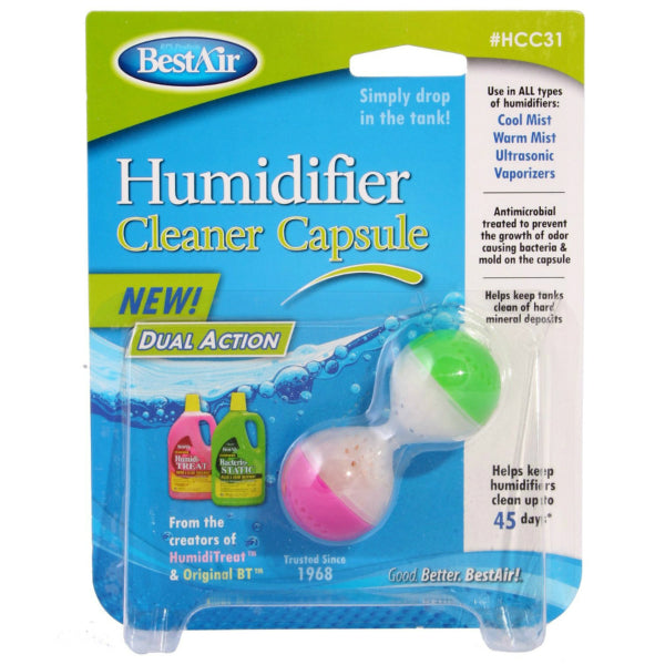 BestAir HCC31 Humidifier Cleaner Capsule, Dual Action