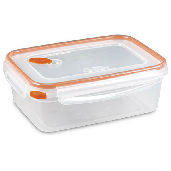 Sterilite 03221106 UltraSeal Rectangle Food Storage Container, Orange, 8.3 Cup