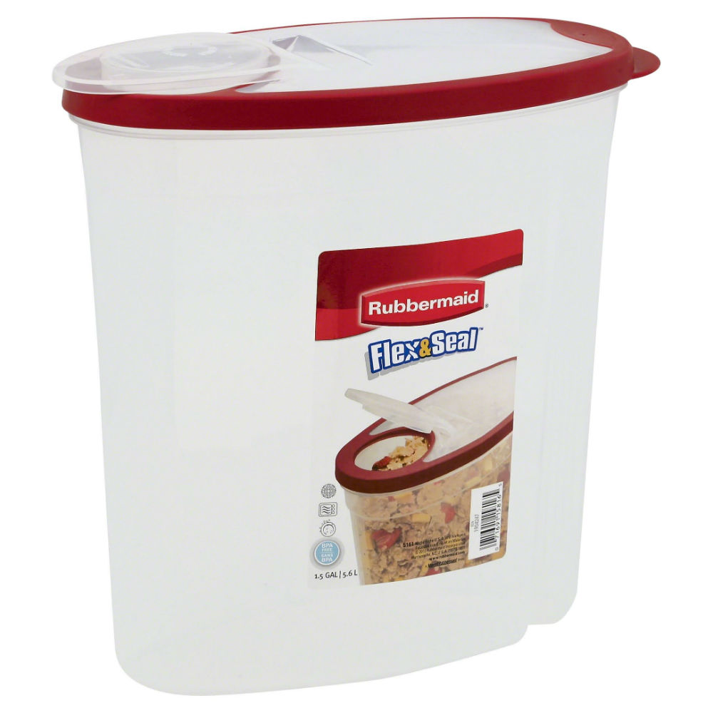 Rubbermaid Easy Find Lids Food Storage Container, 1.5 Gallon, Racer Red