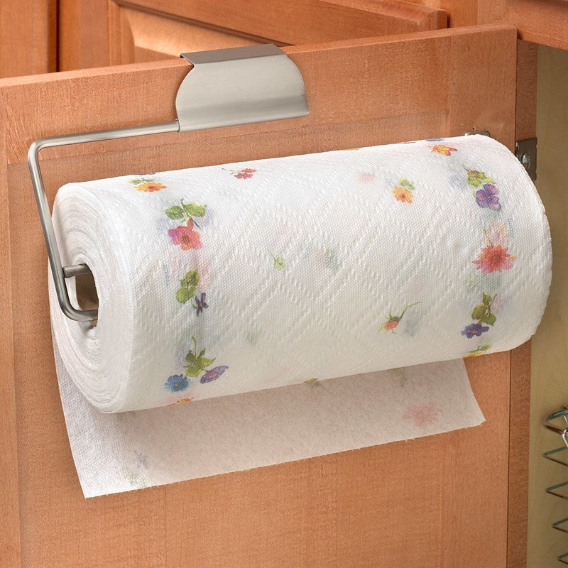 Spectrum® 76771 Over-The-Cabinet/Drawer Paper Towel Holder, Brushed Nickel
