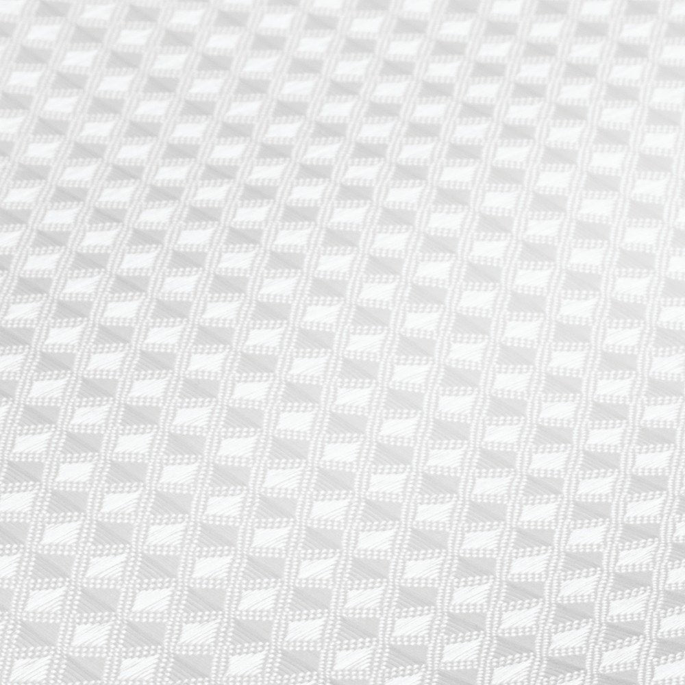InterDesign® 22780 Carlton Fabric Shower Curtain, White, 72" x 72"