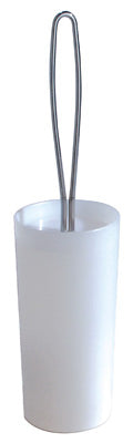 InterDesign 98900 Clear Loop Bowl Brush & Holder with Bright Chrome Handle