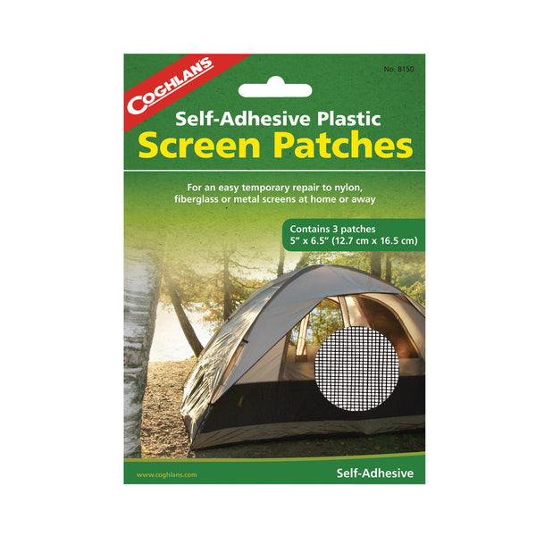 Coghlan's 8150 Self Adhesive Plastic Screen Patches, 5" x 6-1/2", 3-Piece