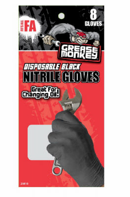 Grease Monkey 23810-26 Disposable Nitrile Glove, Large, 8-Count