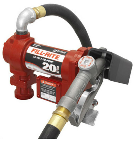 Fill Rite FR4210G High Flow Pump with Hose & Manual Nozzle, 12V