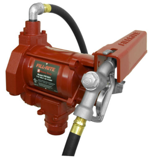 Fill-Rite FR700V Heavy Duty AC Fuel Transfer Pump with Manual Nozzle, 115V