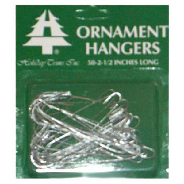Holiday Trim 3925000 Giant Christmas Ornament Hook/Hanger, Silver, 2.5", 50-Ct