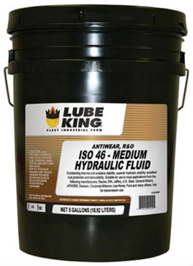 Lube King LU52465P Medium Hydraulic Fluid, AW ISO 46, 5 Gallon