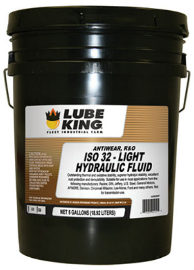 Lube King LU52325P Light Hydraulic Fluid, AW ISO 32, 5 Gallon