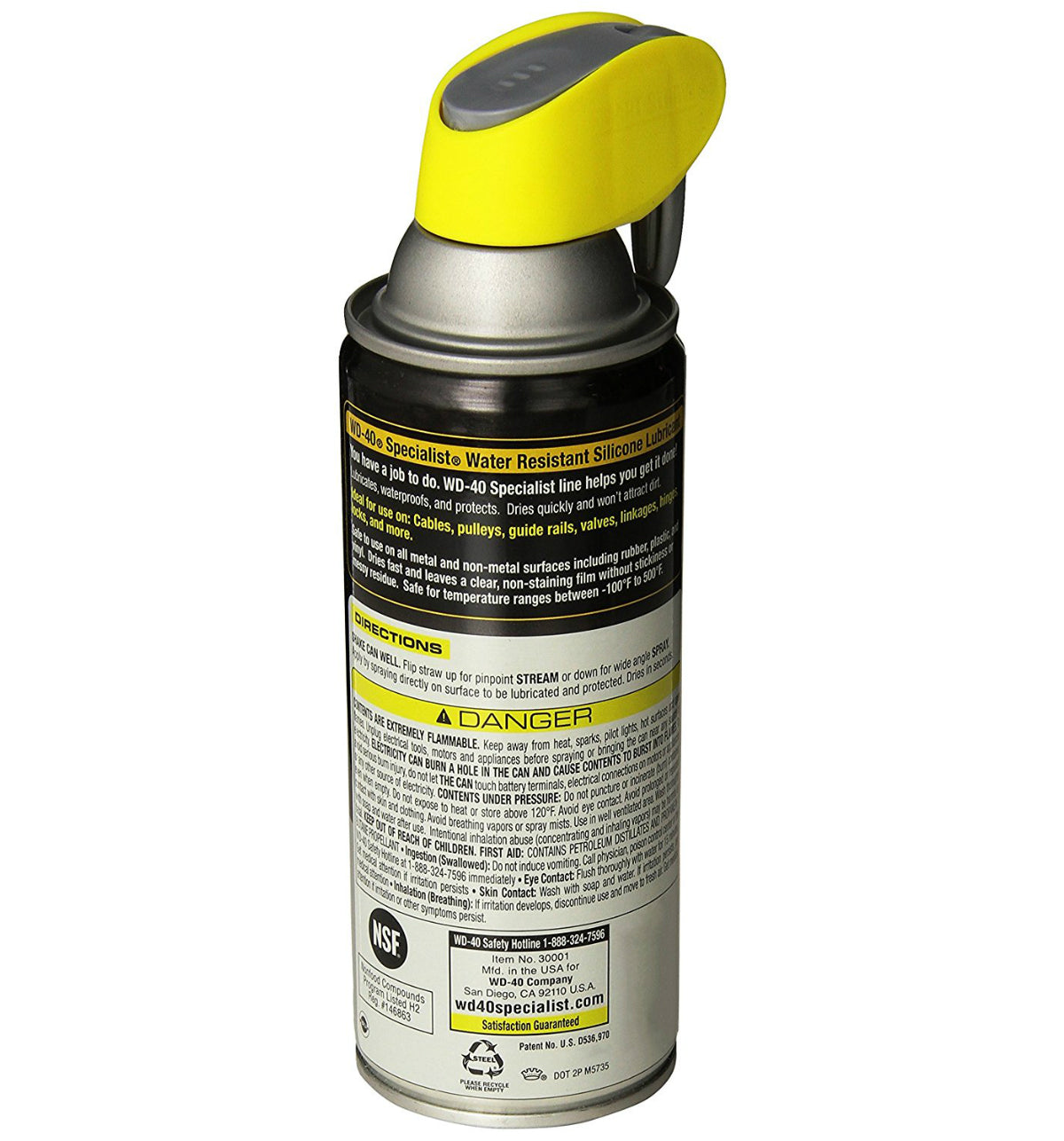 WD-40 300011 Specialist Water Resistant Silicone Lubricant Spray, 11 O