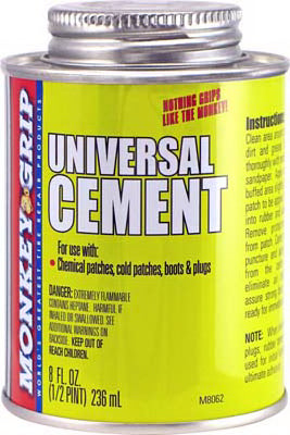 Monkey Grip 08062-M Universal Rubber Cement, 1/2 Pt