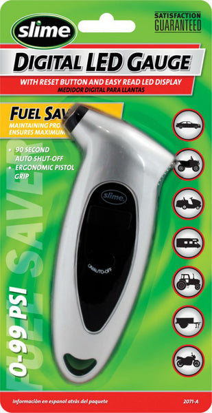 Slime® 2071-A Digital LED Tire Gauge, 0-99 PSI