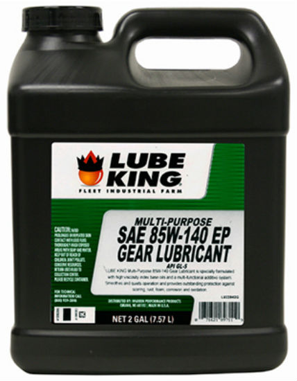 Lube King LU22842G Multi-Purpose Gear Lubricant Oil, SAE 85W-140 EP, 2-Gallon