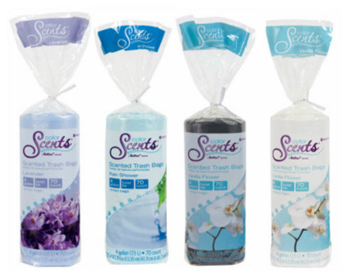 Color Scents® 981265 Scented Garbage Trash Bags, Small, 4 Gallon, 70-Count