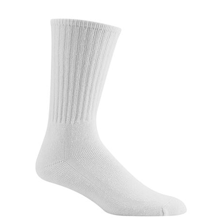 Wigwam S1077-051-XL Super 60® Crew Athletic Sock, Extra Large, White, 3-Pack