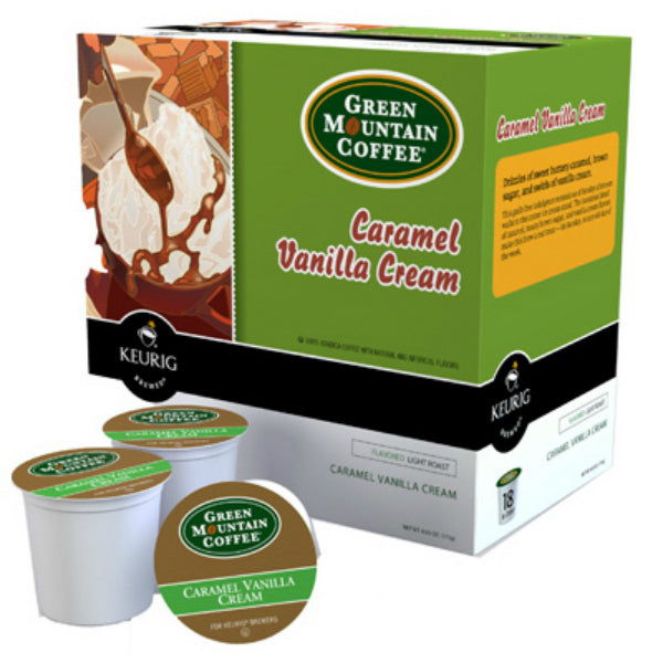 Keurig 00750 Green Mountain Coffee® Caramel Vanilla Cream Coffee K-Cup®, 18-Ct