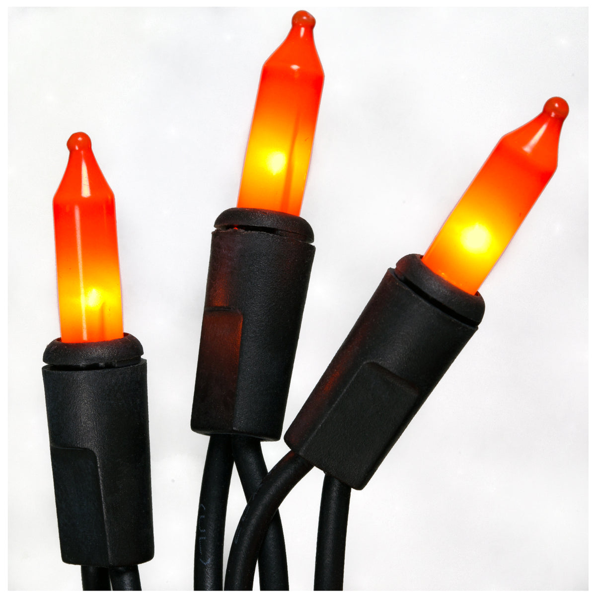 Sylvania V34700-88 Halloween Orange Mini 100-Lights Set with Black Wire, 26.5'