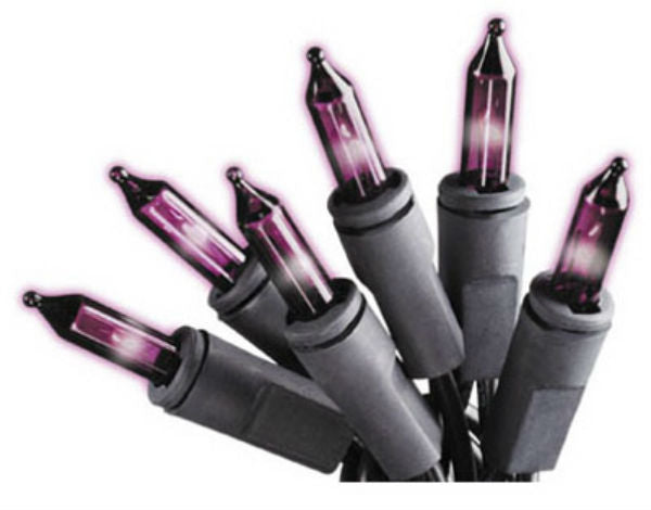 Sylvania V34708-88 Halloween Purple Mini 100-Lights Set with Black Wire, 26.5'