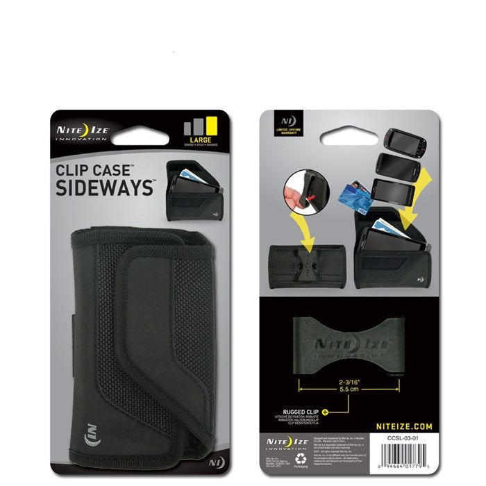 Nite Ize® CCSL-03-01 Clip Case™ Sideways™ Phone Holster, Large, Black