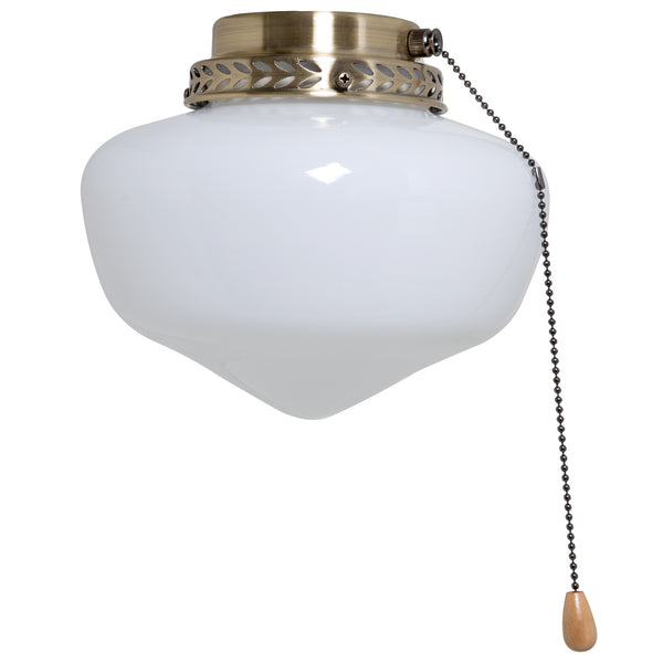 Boston Harbor CF-9SLK-AB Schoolhouse Ceiling Fan Light Kit, Antique Brass