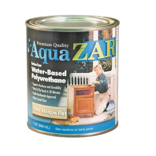 United Gilsonite 34412 Aqua Zar Water Based Polyurethane, Quart