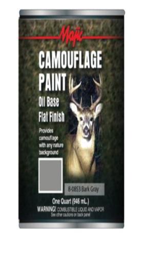 Majic 8-0853-2 Camouflage Paint, 1 Quart, Bark Gray