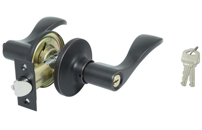 Prosource LYEX00V-PS Entry Lever Lockset, Aged Bronze