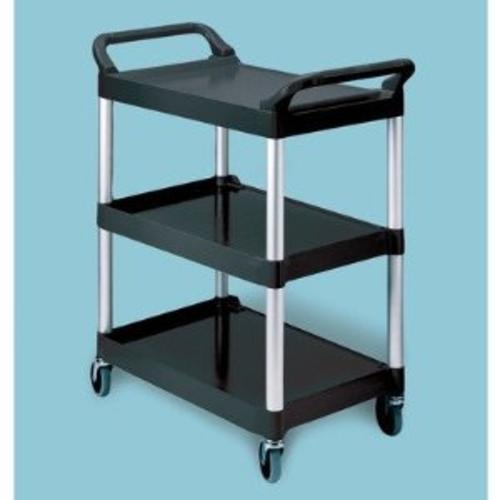 Rubbermaid FG342488BLA Utility Cart 3-Shelves , Black